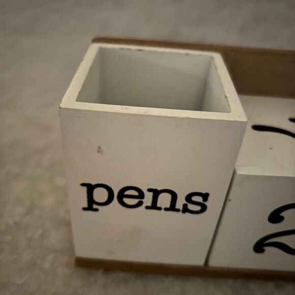 Joseph A Collection Wood Block Calendar Pen Holder - Picture 2 of 8